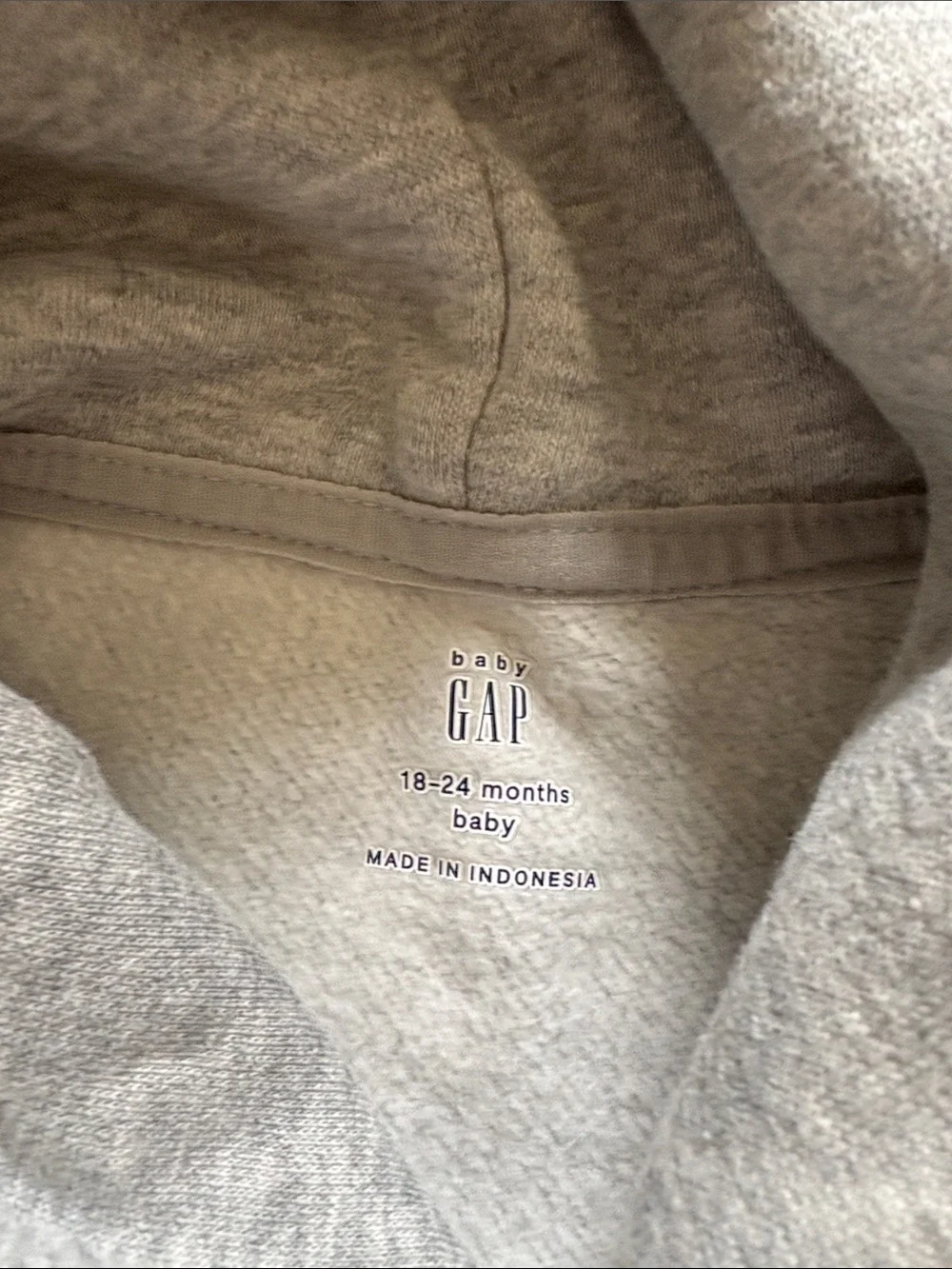 GAP Light Heather Gray Kids Hooded Sweatshirt